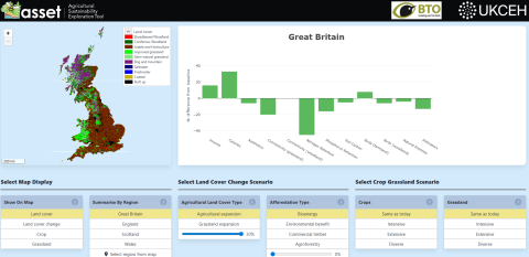 Screenshot of ASSET interface made March 2026
